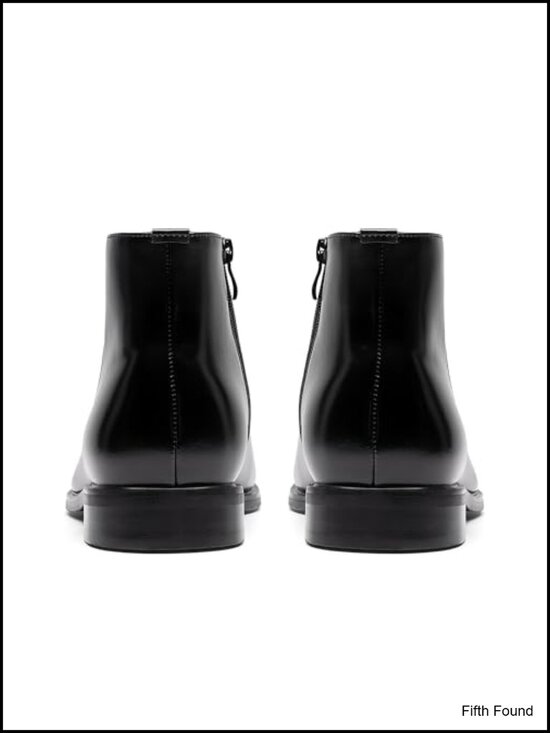 Men\'s Chelsea Boots Side Zip Ankle Dress Boots Faux Leather